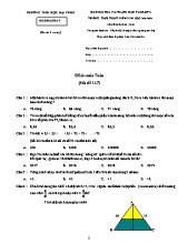 Đề kiểm tra năng lực đầu vào môn Toán Lớp 6 - Mã đề 137 - Năm học 2021-2022 - Trường Tiểu học Đại Phúc